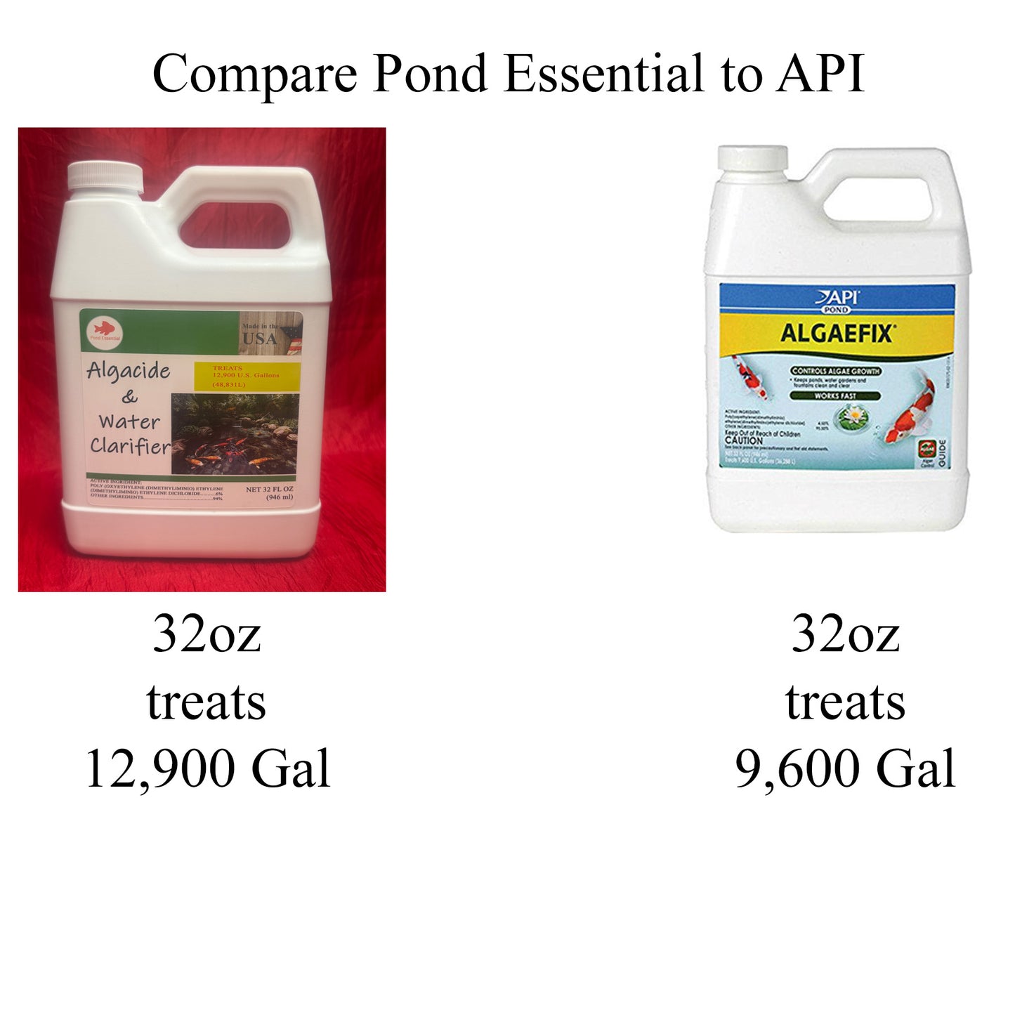 32oz Algacide + water clarifier for koi pond aquarium